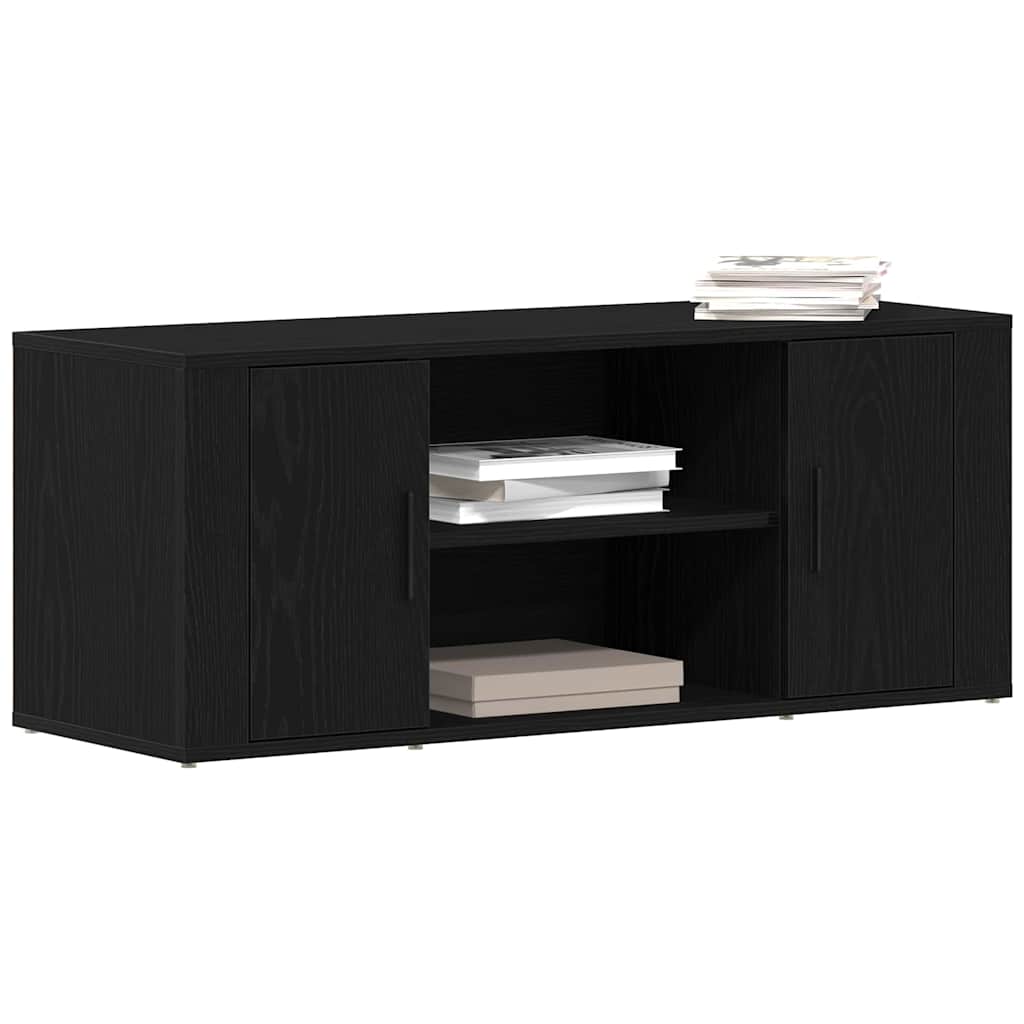 TV-Schränk Schwarz Eichen-Optik 100 x 35 x 40 cm Holzwerkstoff