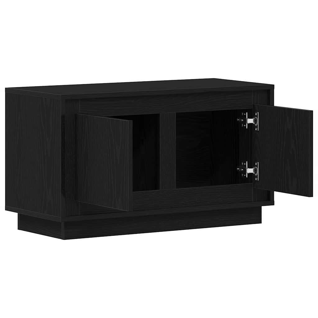 TV-Schränk Schwarz Eichen-Optik 80 x 35 x 45 cm Holzwerkstoff