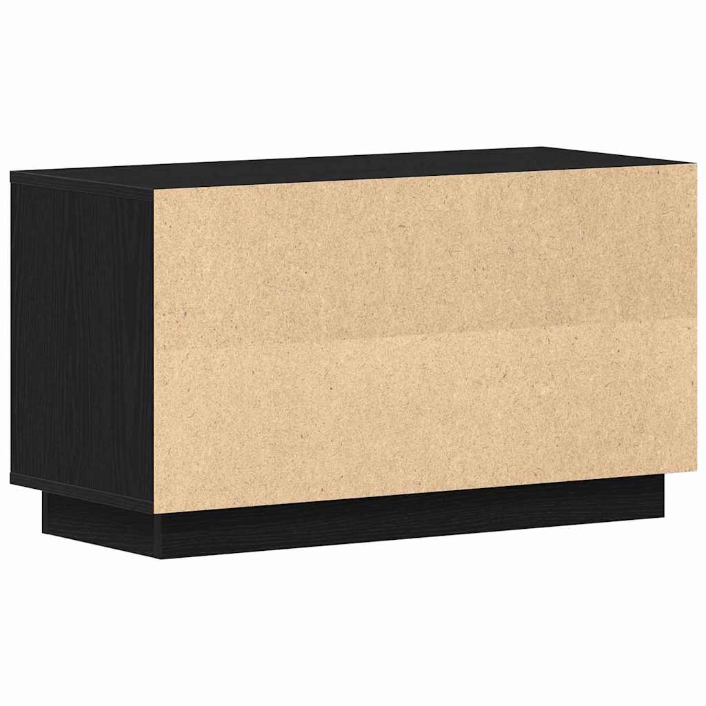 TV-Schränk Schwarz Eichen-Optik 80 x 35 x 45 cm Holzwerkstoff