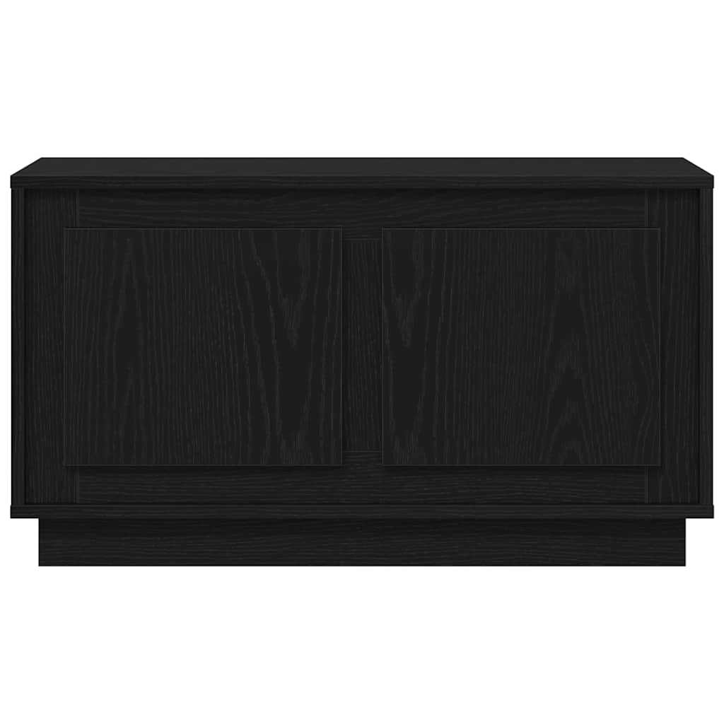 TV-Schränk Schwarz Eichen-Optik 80 x 35 x 45 cm Holzwerkstoff