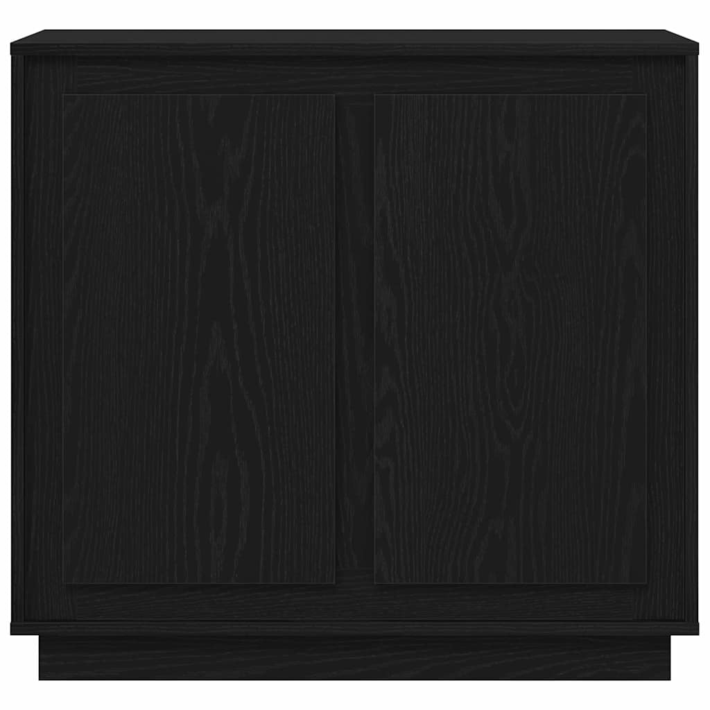 Sideboard Schwarz Eichen-Optik 80 x 40 x 75 cm Holzwerkstoff