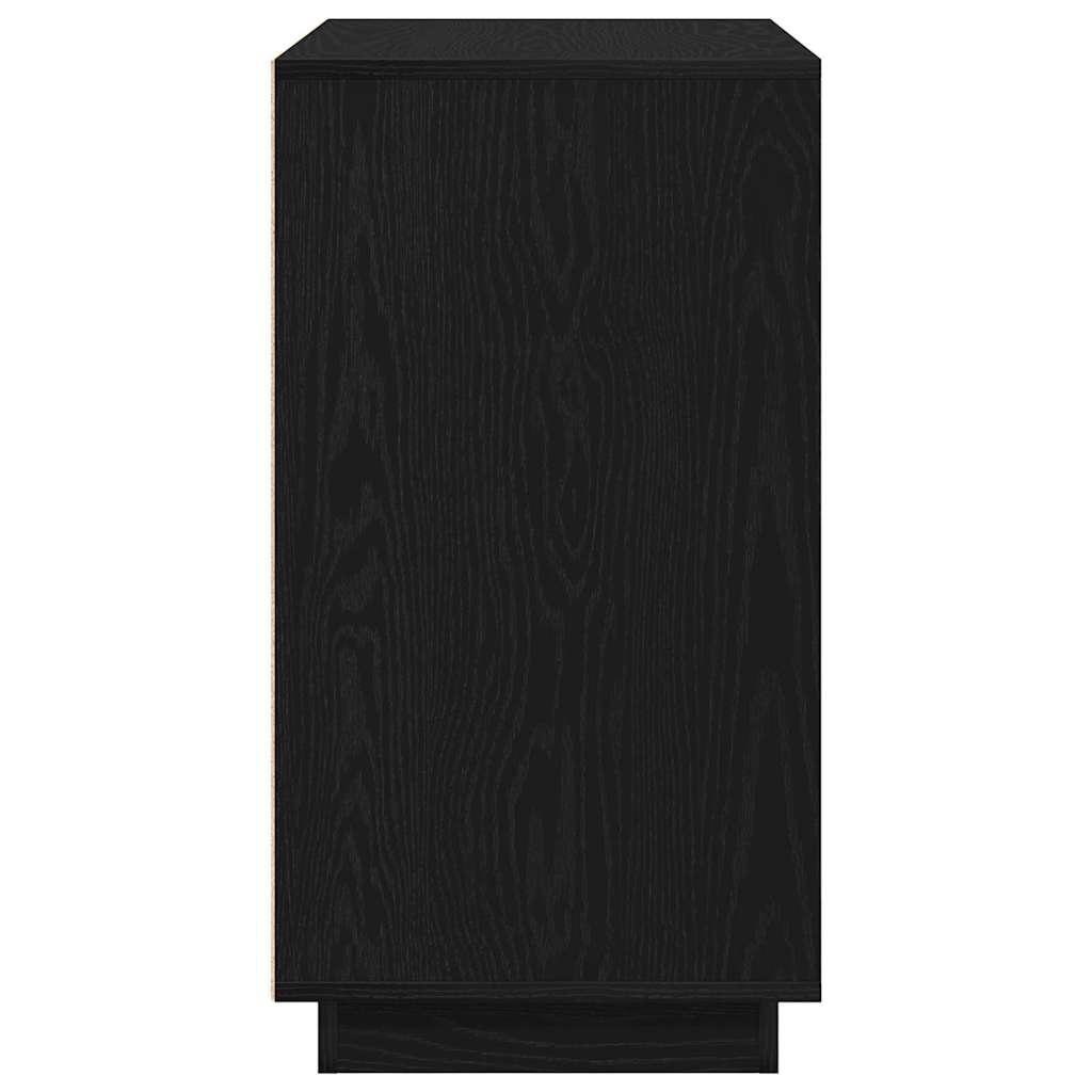 Sideboard Schwarz Eichen-Optik 80 x 40 x 75 cm Holzwerkstoff