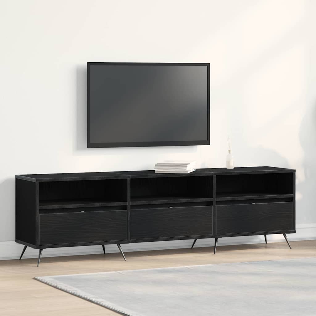 TV-Schränk Schwarz Eichen-Optik 150 x 30 x 44,5 cm