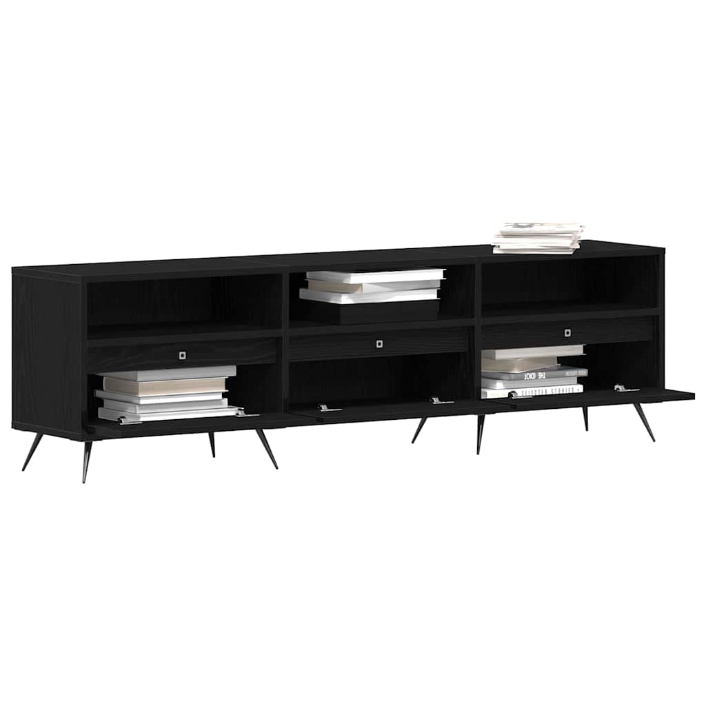 TV-Schränk Schwarz Eichen-Optik 150 x 30 x 44,5 cm
