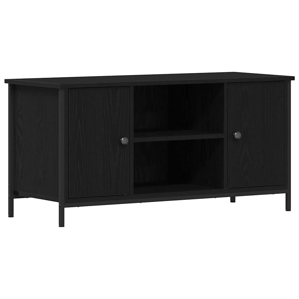 TV-Schränk Schwarz Eichen-Optik 100 x 40 x 50 cm Holzwerkstoff