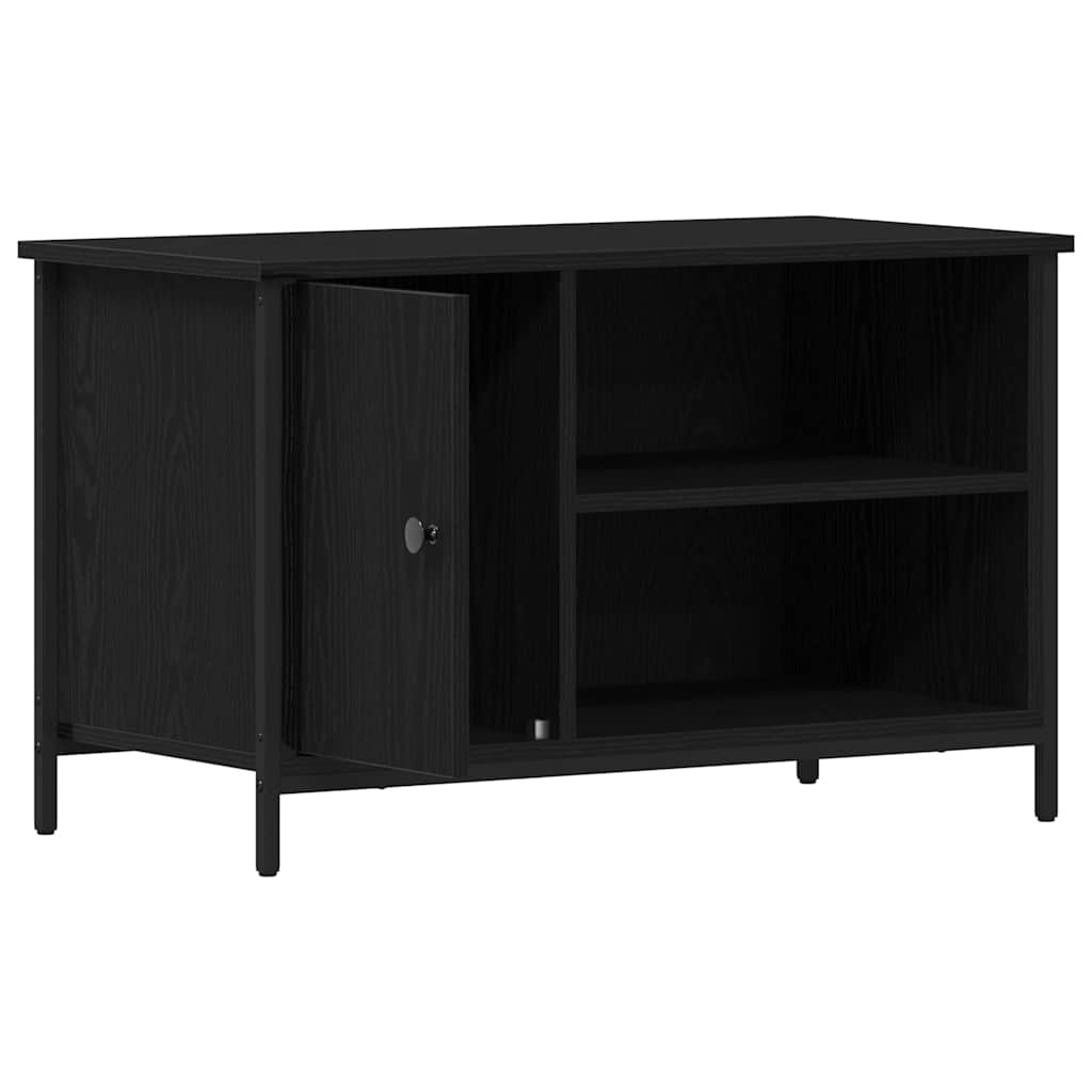 TV-Schränk Schwarz Eichen-Optik 80 x 40 x 50 cm Holzwerkstoff