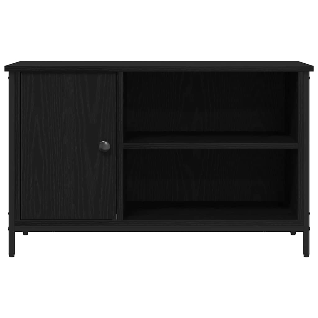 TV-Schränk Schwarz Eichen-Optik 80 x 40 x 50 cm Holzwerkstoff