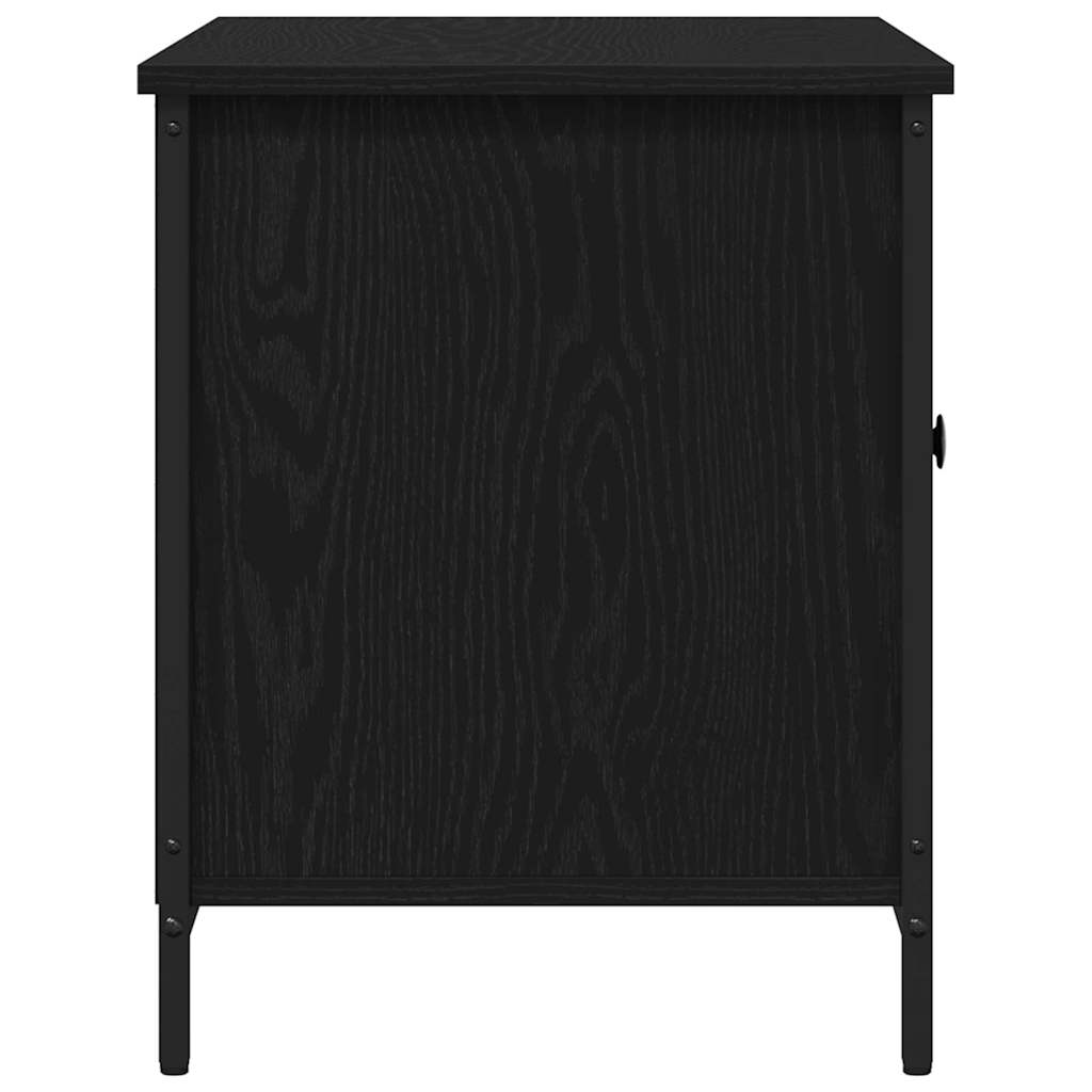 TV-Schränk Schwarz Eichen-Optik 80 x 40 x 50 cm Holzwerkstoff