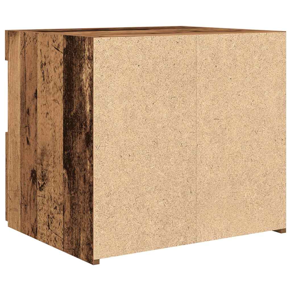 Nachttisch mit Schubladen Altholz 50 x 40 x 45 cm Holzwerkstoff