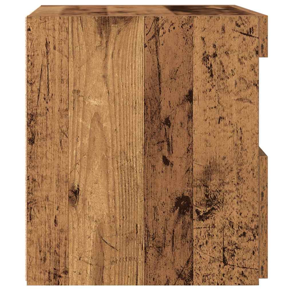 Nachttisch mit Schubladen Altholz 50 x 40 x 45 cm Holzwerkstoff