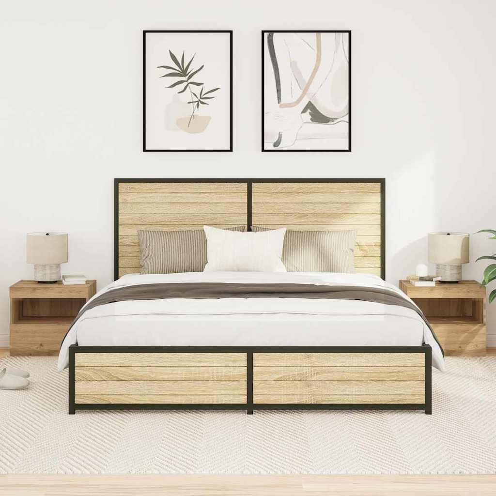 Nachttisch 2 pcs Artisan-Eiche 50 x 40 x 45 cm Holzwerkstoff
