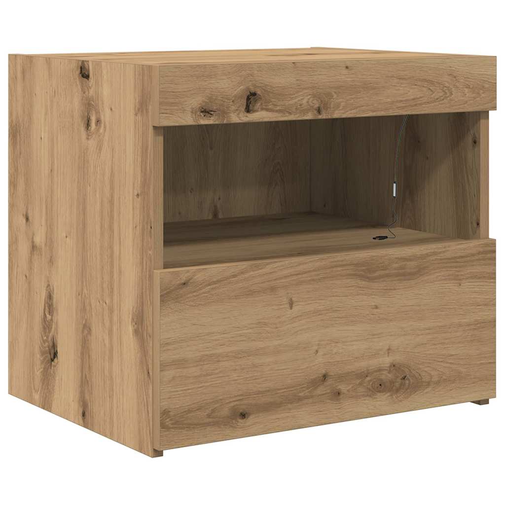 Nachttisch 2 pcs Artisan-Eiche 50 x 40 x 45 cm Holzwerkstoff