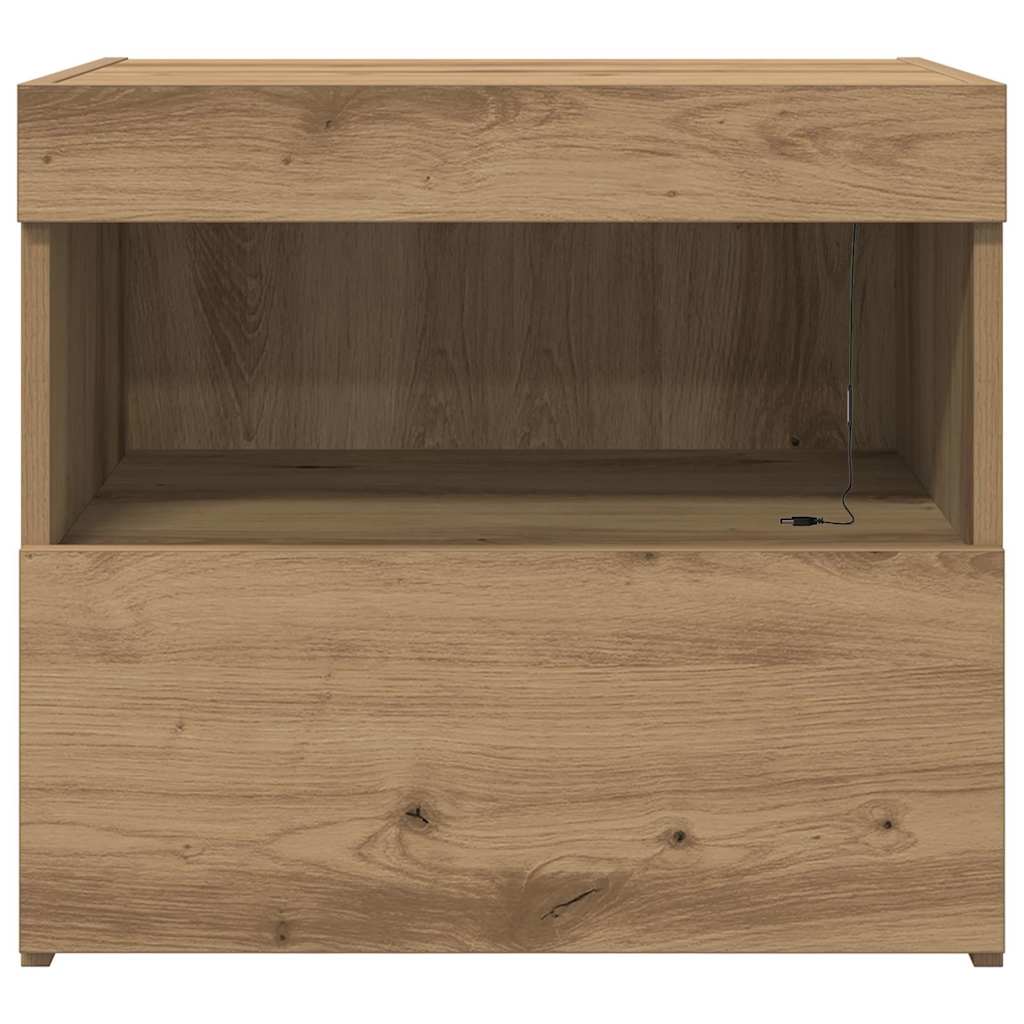 Nachttisch 2 pcs Artisan-Eiche 50 x 40 x 45 cm Holzwerkstoff