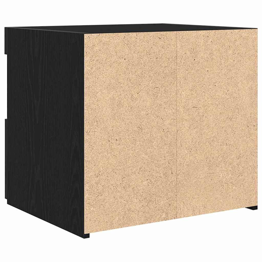 Nachttisch 2 pcs Schwarz Eichen-Optik 50 x 40 x 45 cm