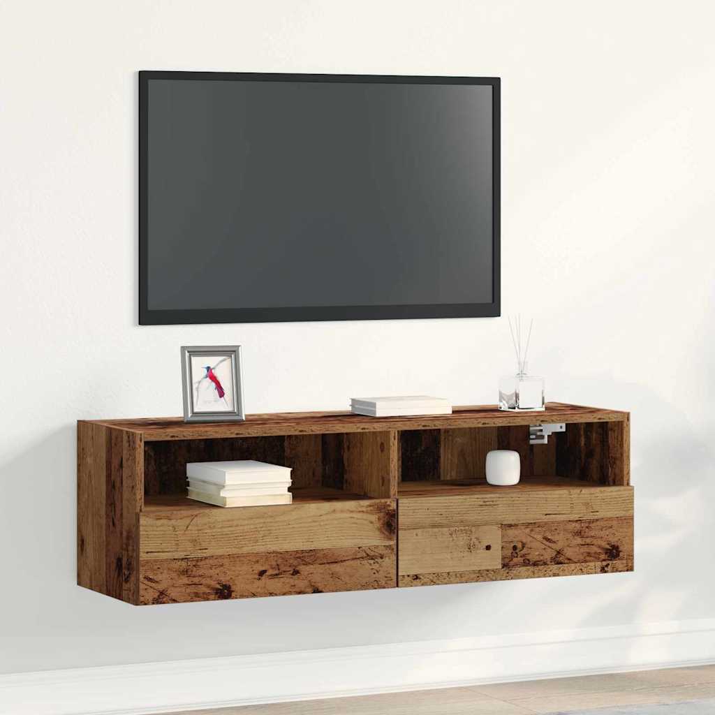 TV-Wandschrank Altholz 100 x 30 x 30 cm Holzwerkstoff