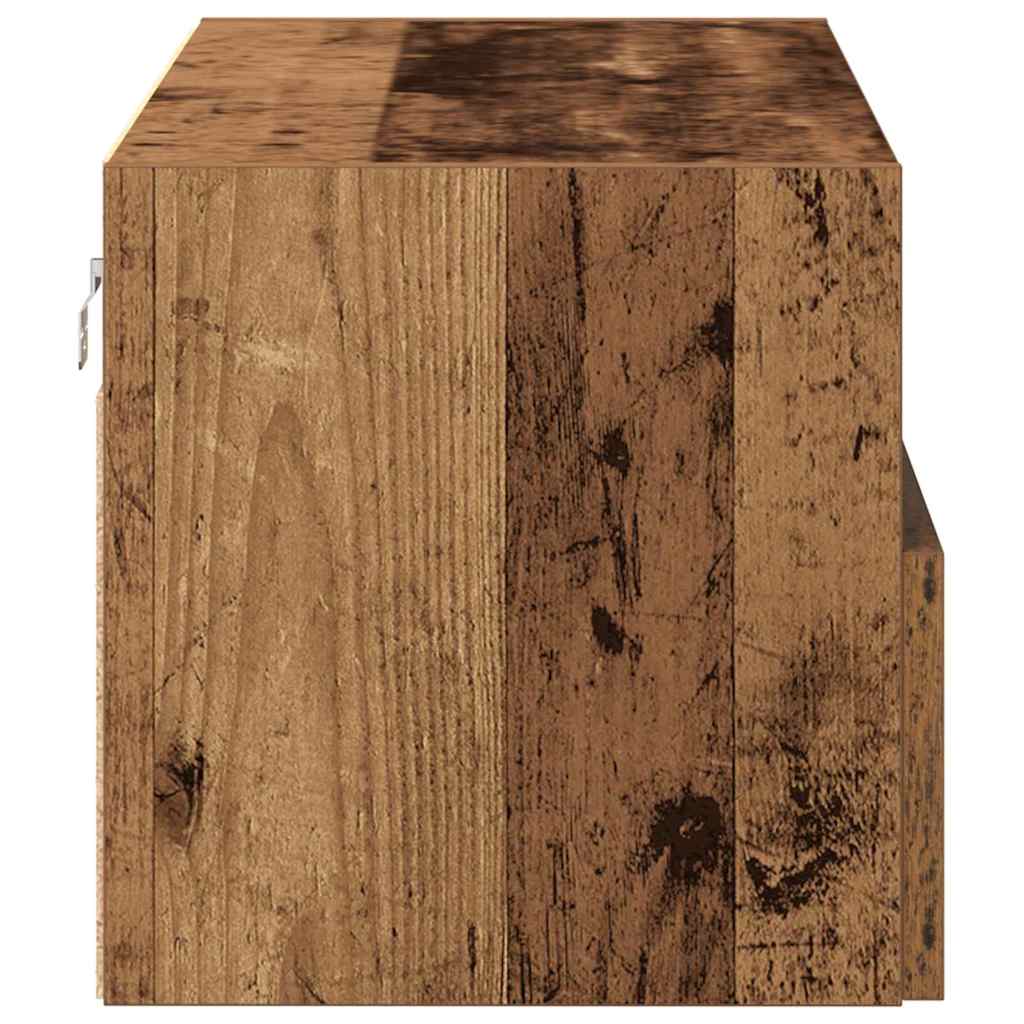 TV-Wandschrank 2 pcs Altholz 100 x 30 x 30 cm Holzwerkstoff