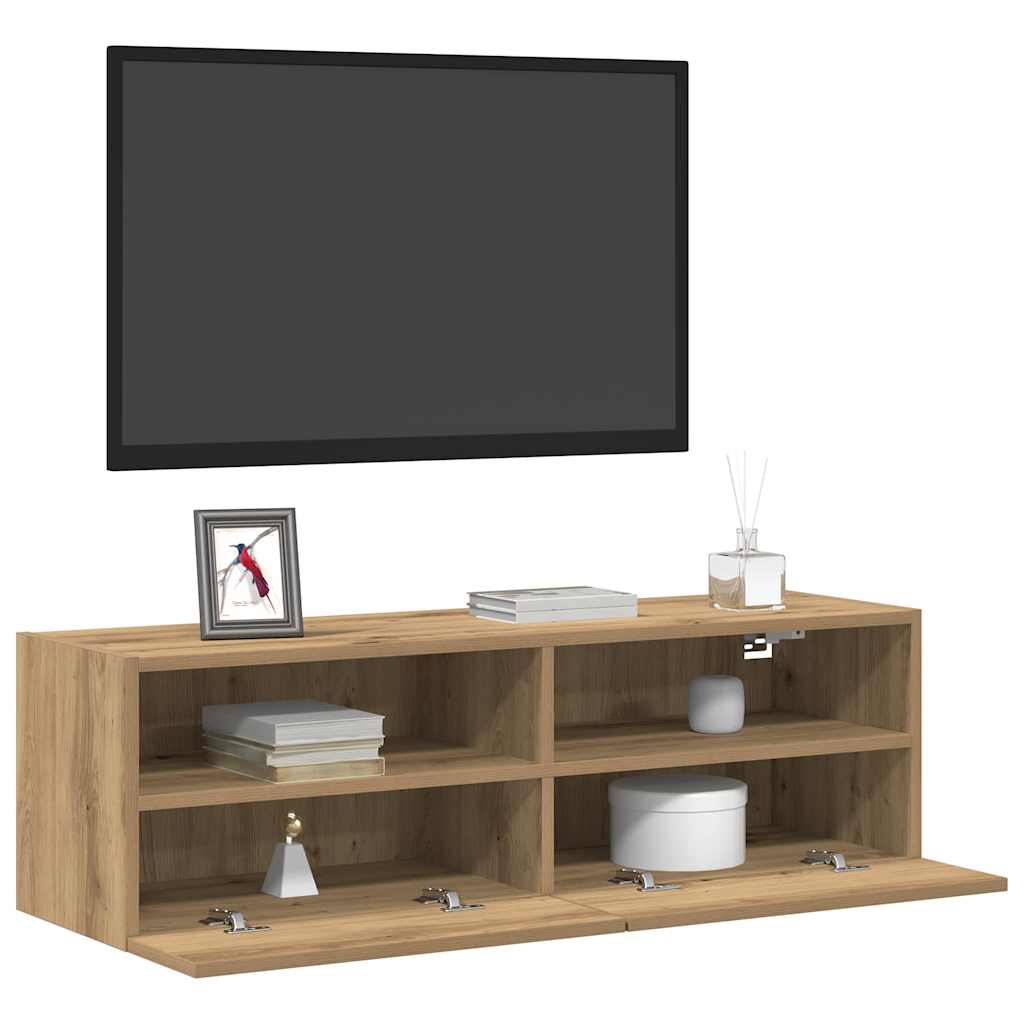 TV-Wandschrank 2 pcs Artisan-Eiche 100 x 30 x 30 cm