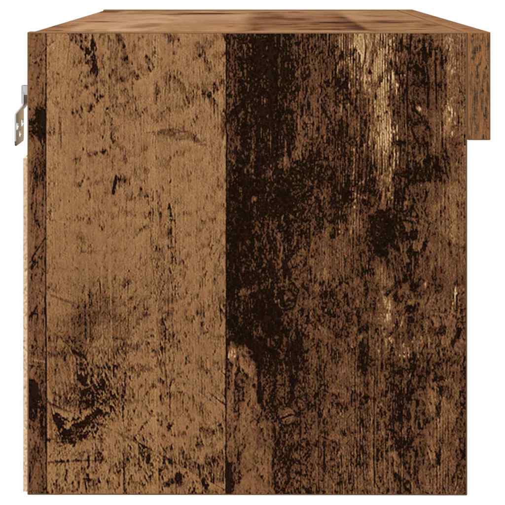 TV-Schrankset mit LED Altholz 80 x 30 x 30 cm Holzwerkstoff
