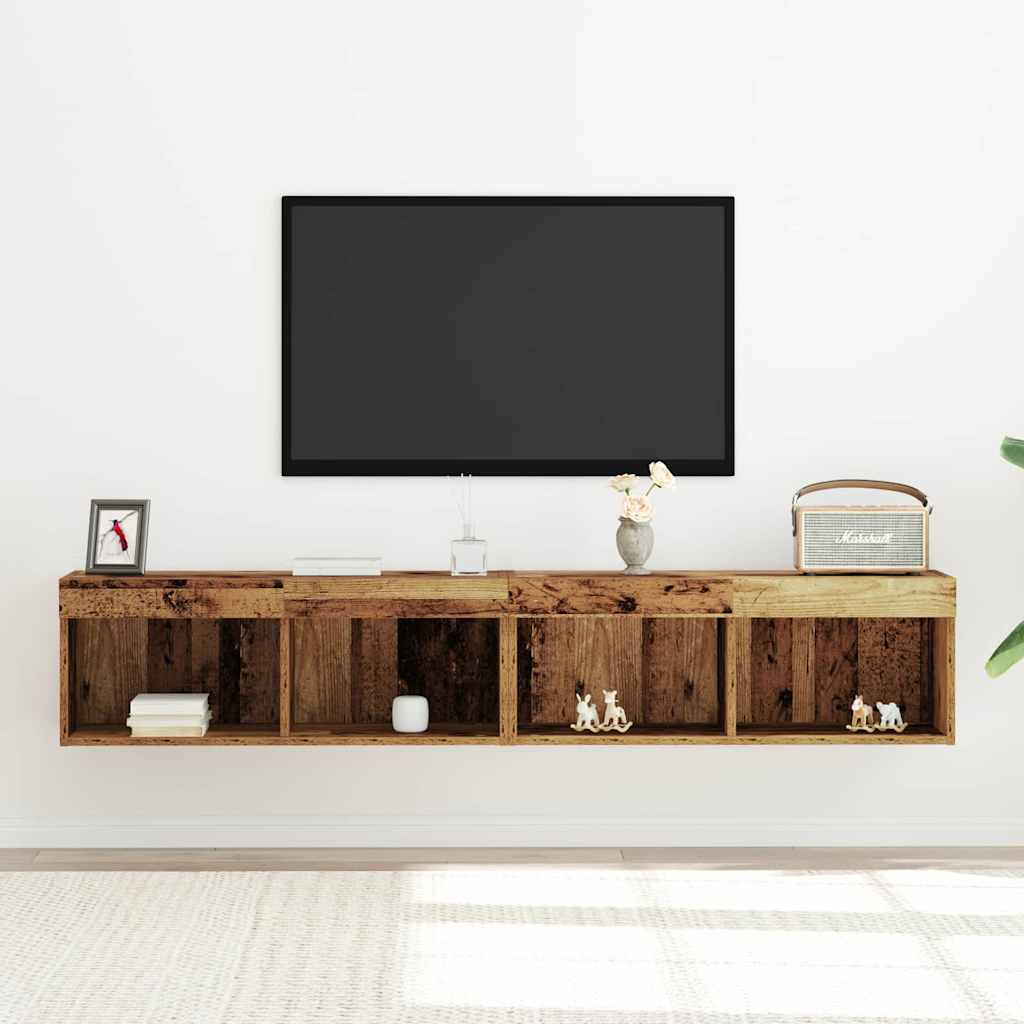TV-Schrankset 2 pcs Altholz 80 x 30 x 30 cm Holzwerkstoff
