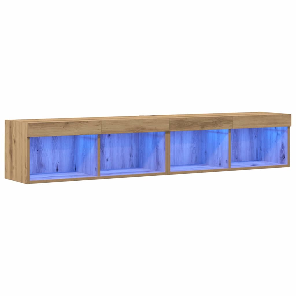 TV-Schrankset 2 pcs Artisan-Eiche 80 x 30 x 30 cm Holzwerkstoff