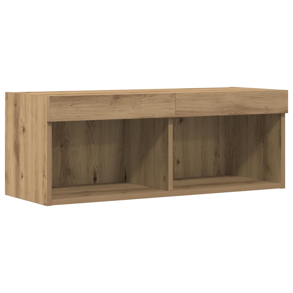 TV-Schrankset 2 pcs Artisan-Eiche 80 x 30 x 30 cm Holzwerkstoff