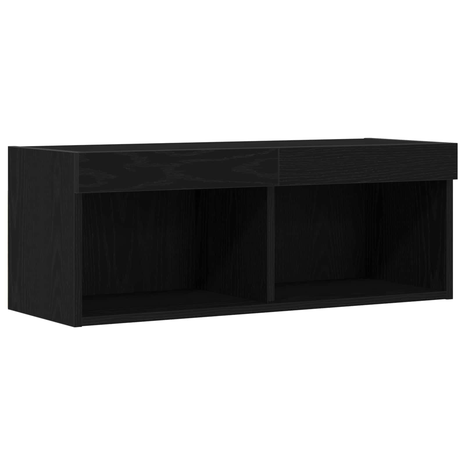 TV-Schrankset mit LED Schwarz Eichen-Optik 80 x 30 x 30 cm
