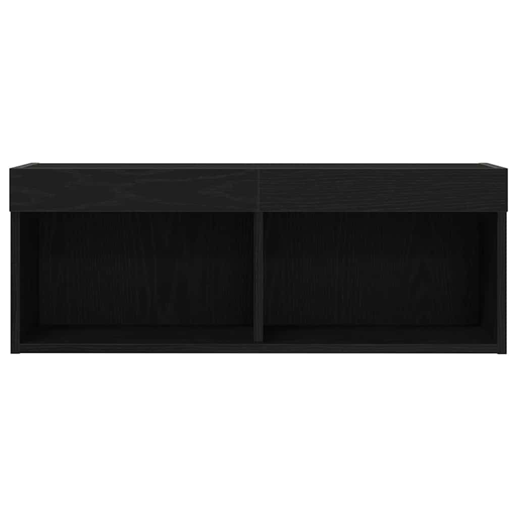 TV-Schrankset mit LED Schwarz Eichen-Optik 80 x 30 x 30 cm