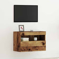 TV-Wandschrank mit LED Altholz 60 x 30 x 40 cm Holzwerkstoff