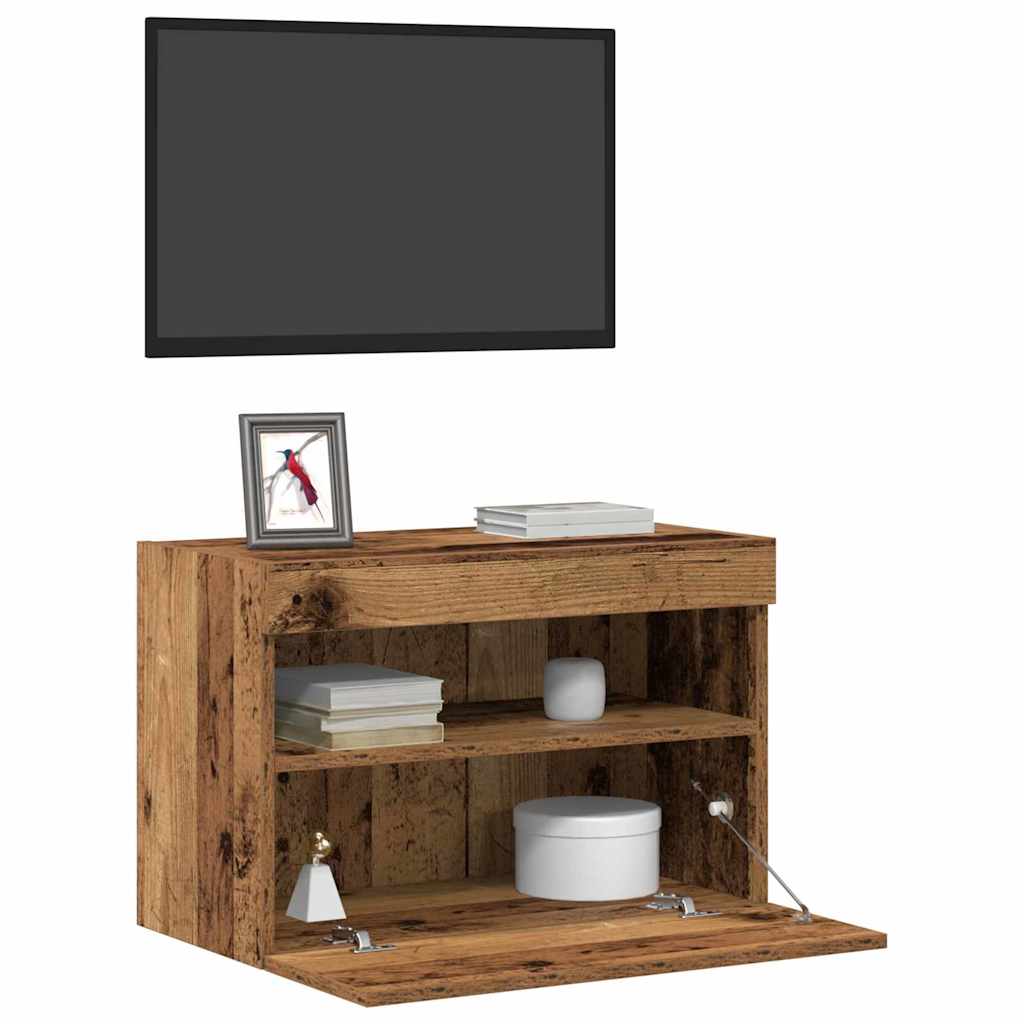 TV-Wandschrank 2 pcs Altholz 60 x 30 x 40 cm Holzwerkstoff