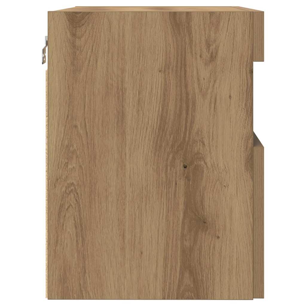 TV-Wandschrank mit LED 2 pcs Artisan-Eiche 60 x 30 x 40 cm