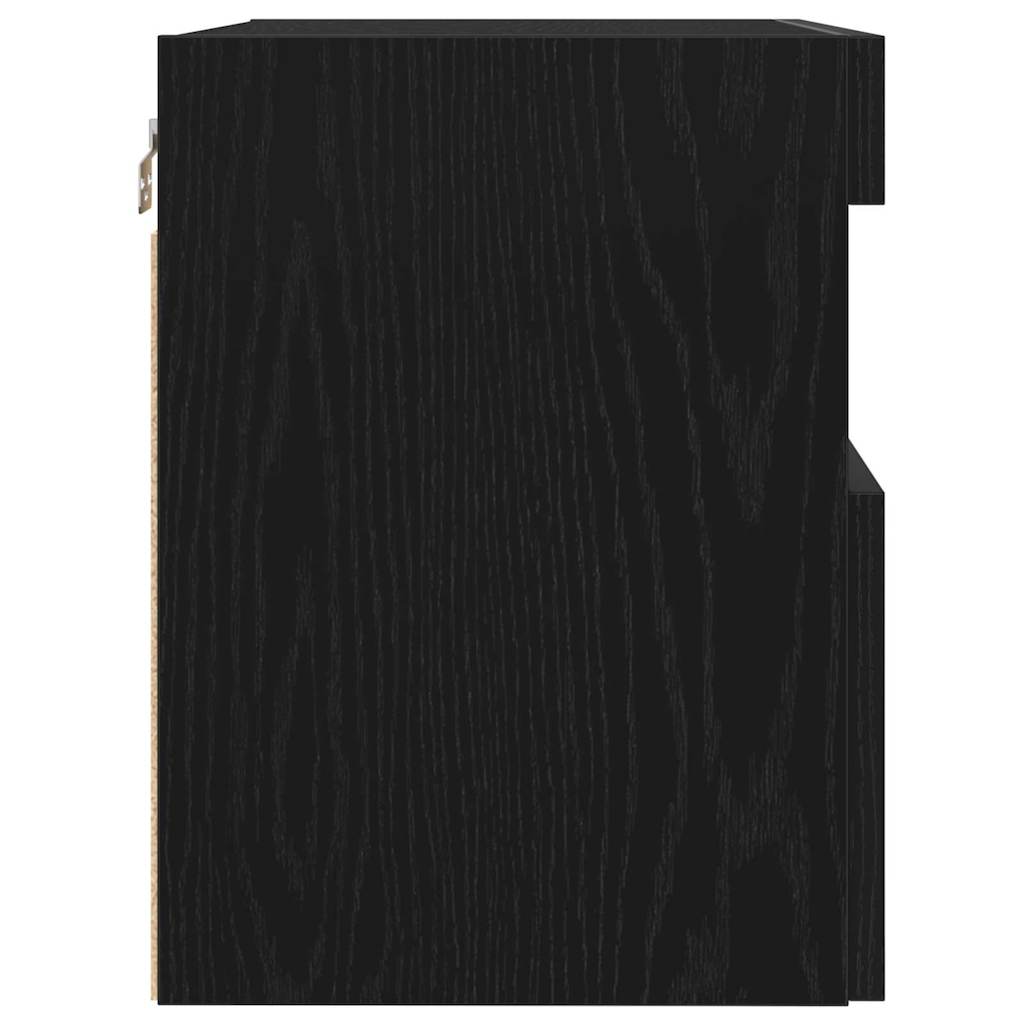 TV-Wandschrank mit LED Schwarz Eichen-Optik 60 x 30 x 40 cm