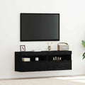TV-Wandschrank 2 pcs Schwarz Eichen-Optik 60 x 30 x 40 cm