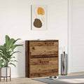 Schuhschrank mit Regal Altholz 80 x 21 x 87,5 cm Holzwerkstoff