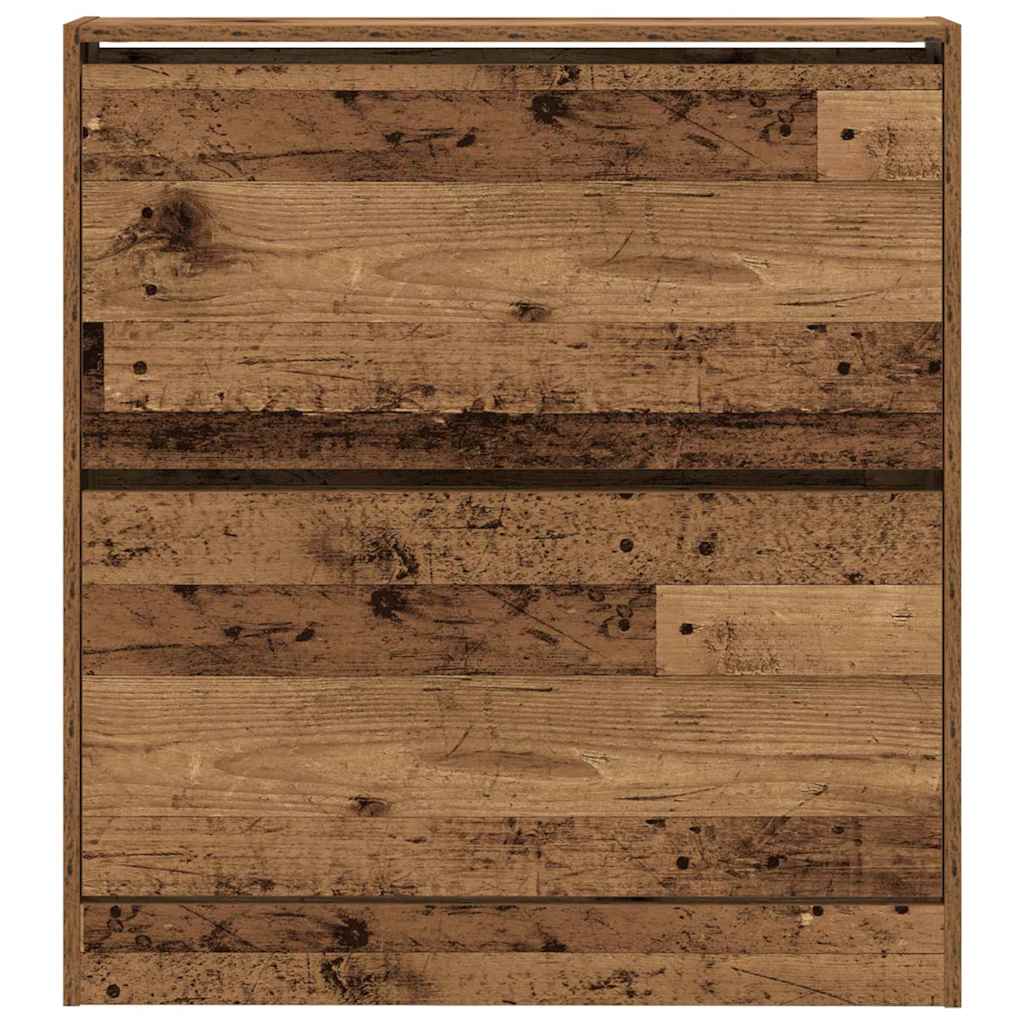 Schuhschrank mit Regal Altholz 80 x 21 x 87,5 cm Holzwerkstoff