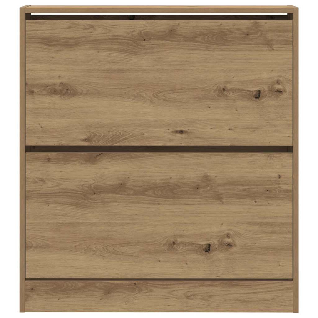 Schuhschrank Geräucherte Eiche 80 x 21 x 87,5 cm Holzwerkstoff