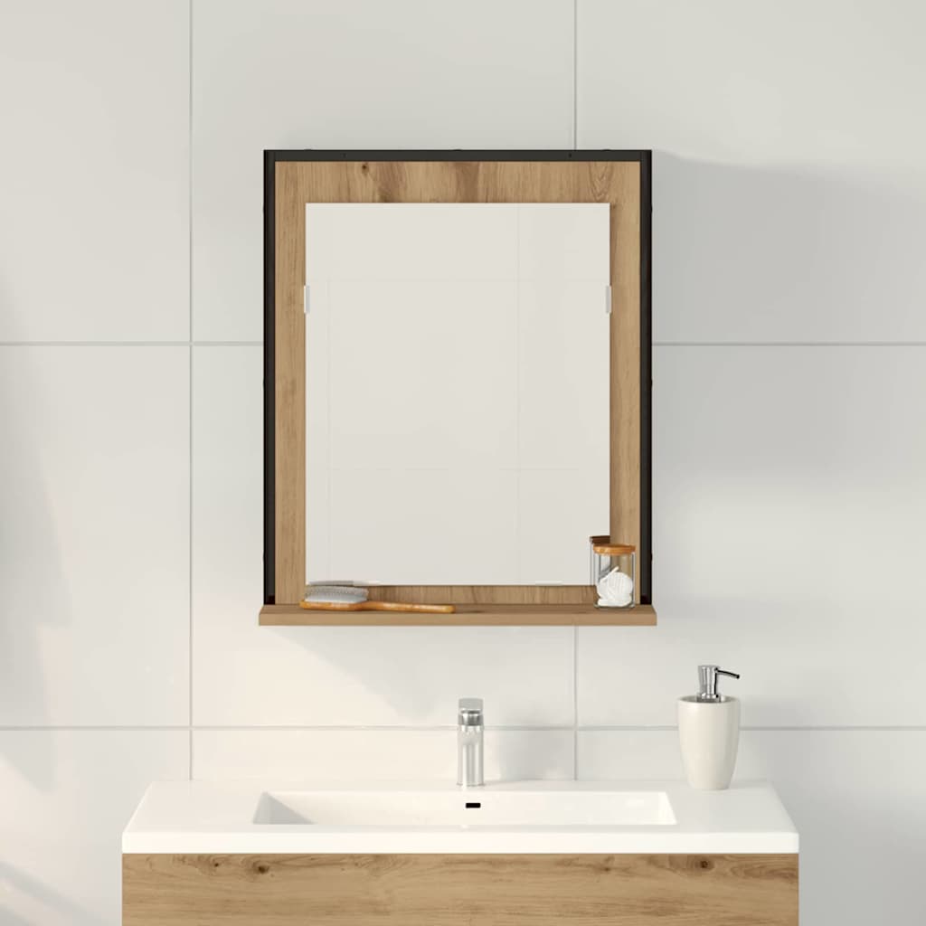 Spiegel Artisan-Eiche 50 x 12 x 60 cm Glas und engineered Holz