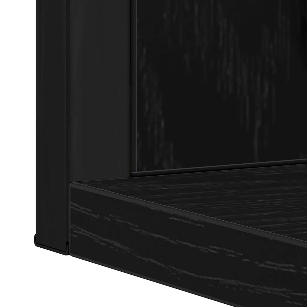 Spiegel mit Regal Schwarz Eichen-Optik 50 x 12 x 60 cm