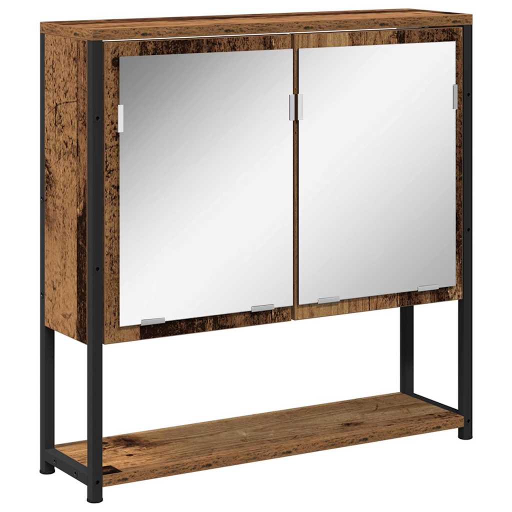 Spiegelschrank mit Regal Altholz 60 x 16 x 60 cm Holzwerkstoff