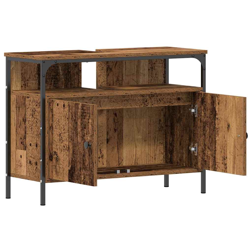 Spiegelschrank mit Regal Altholz 60 x 16 x 60 cm Holzwerkstoff