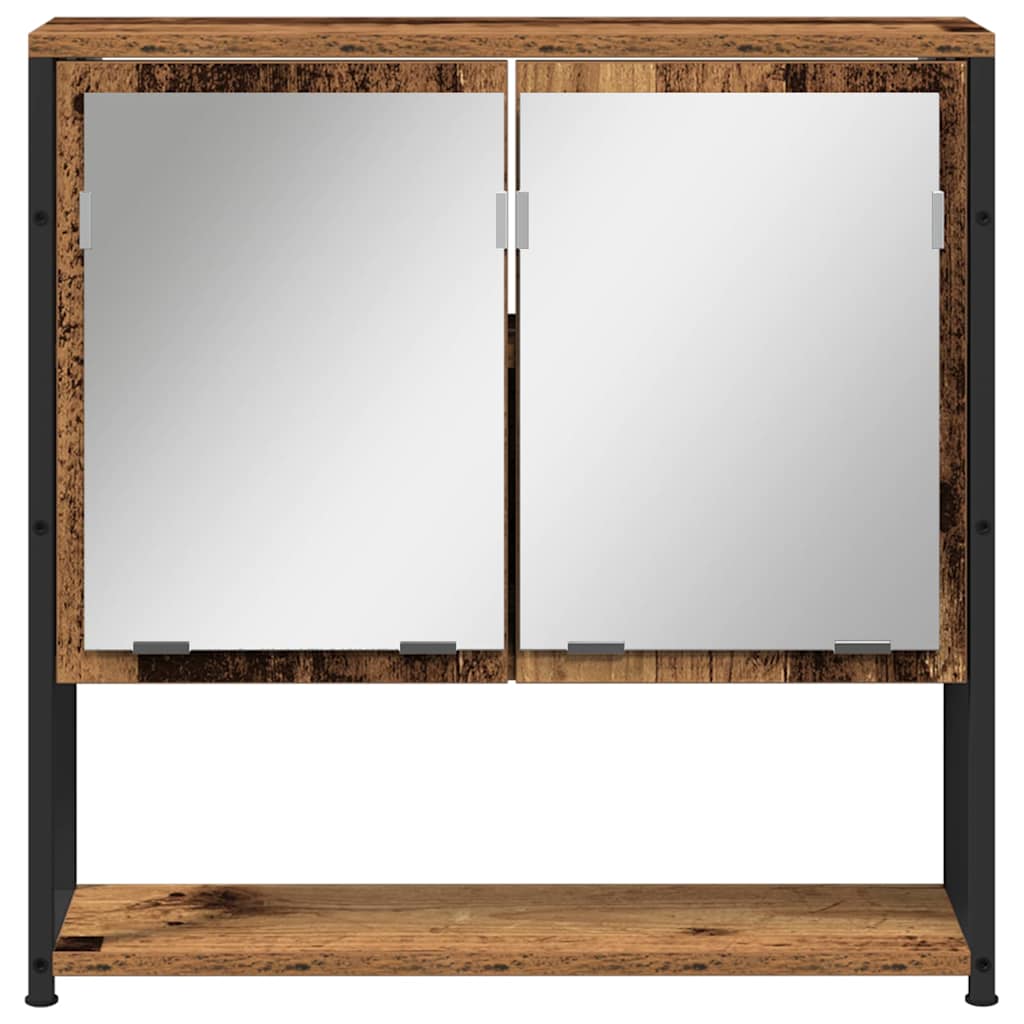 Spiegelschrank mit Regal Altholz 60 x 16 x 60 cm Holzwerkstoff