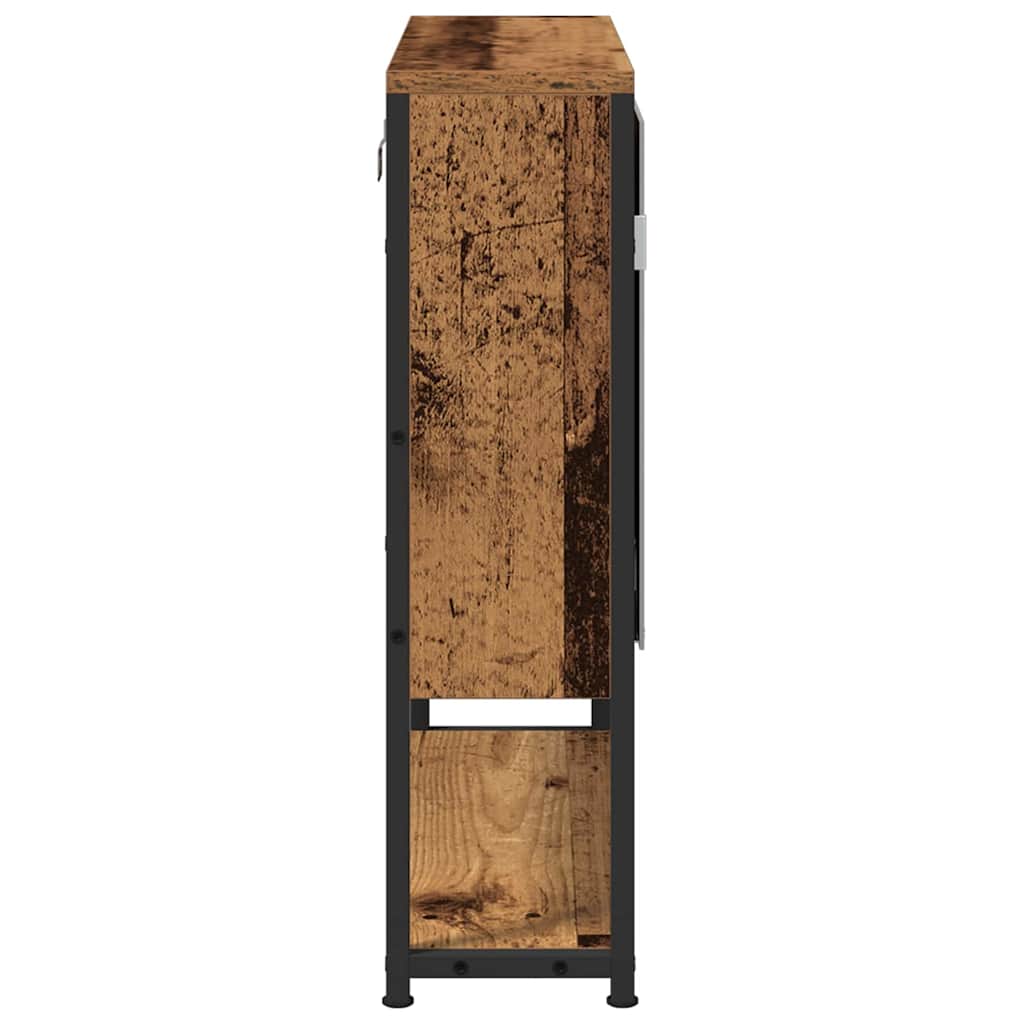 Spiegelschrank mit Regal Altholz 60 x 16 x 60 cm Holzwerkstoff