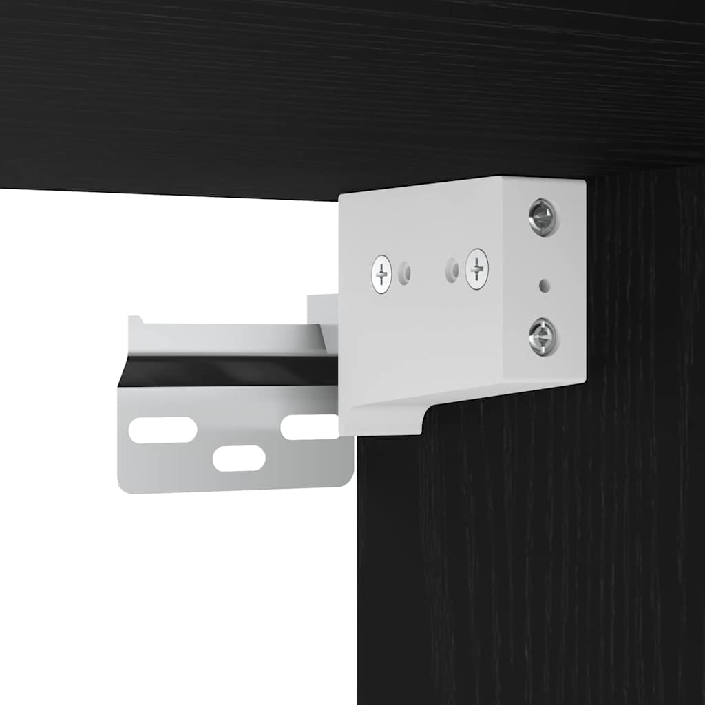 Spiegelschrank mit Regal Schwarz Eichen-Optik 60 x 16 x 60 cm