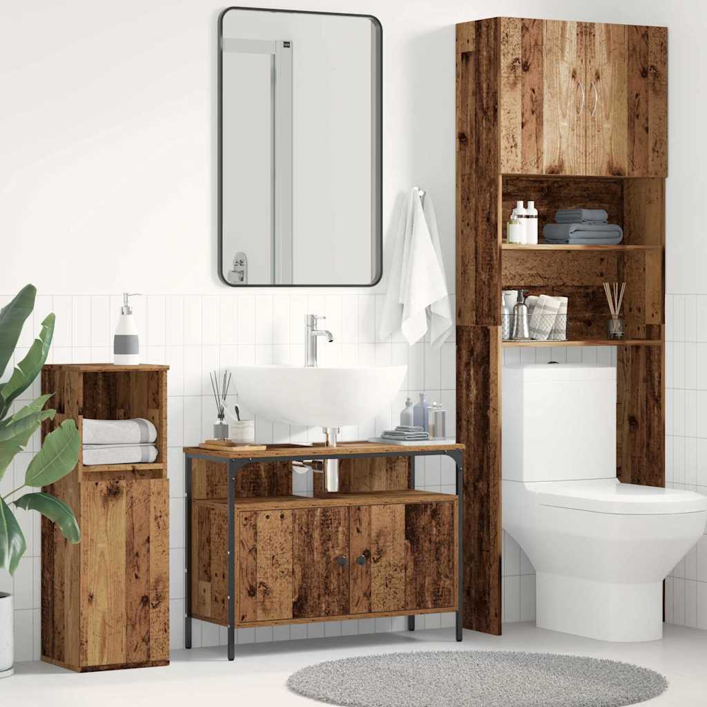 Waschbeckenschrank Altholz 80 x 30 x 60 cm Holzwerkstoff