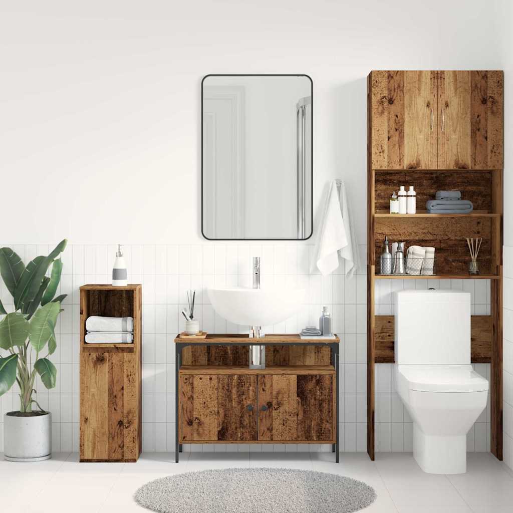 Waschbeckenschrank Altholz 80 x 30 x 60 cm Holzwerkstoff