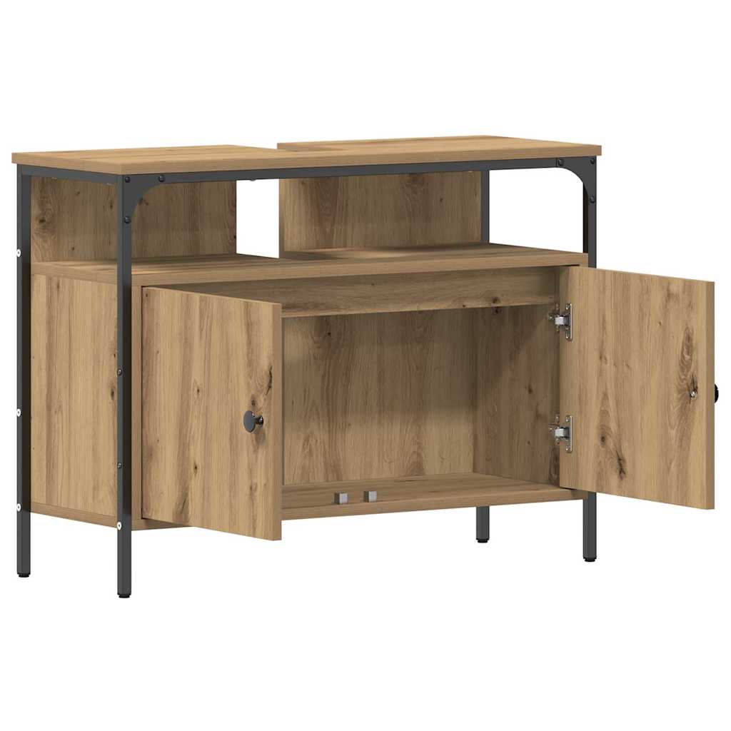 Waschbeckenschrank Artisan-Eiche 80 x 30 x 60 cm Holzwerkstoff