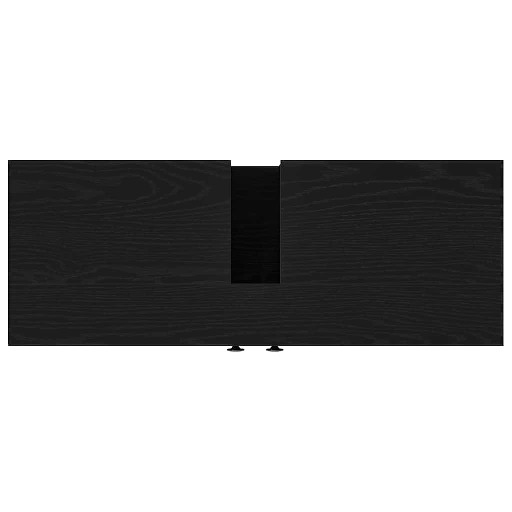 Waschbeckenschrank mit Tür Schwarz Eichen-Optik 80 x 30 x 60 cm