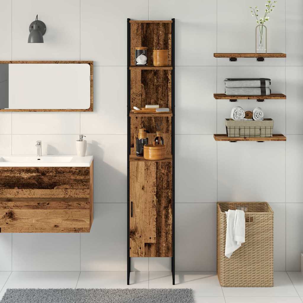 Badezimmerschrank Altholz 33 x 33 x 185,5 cm Holzwerkstoff