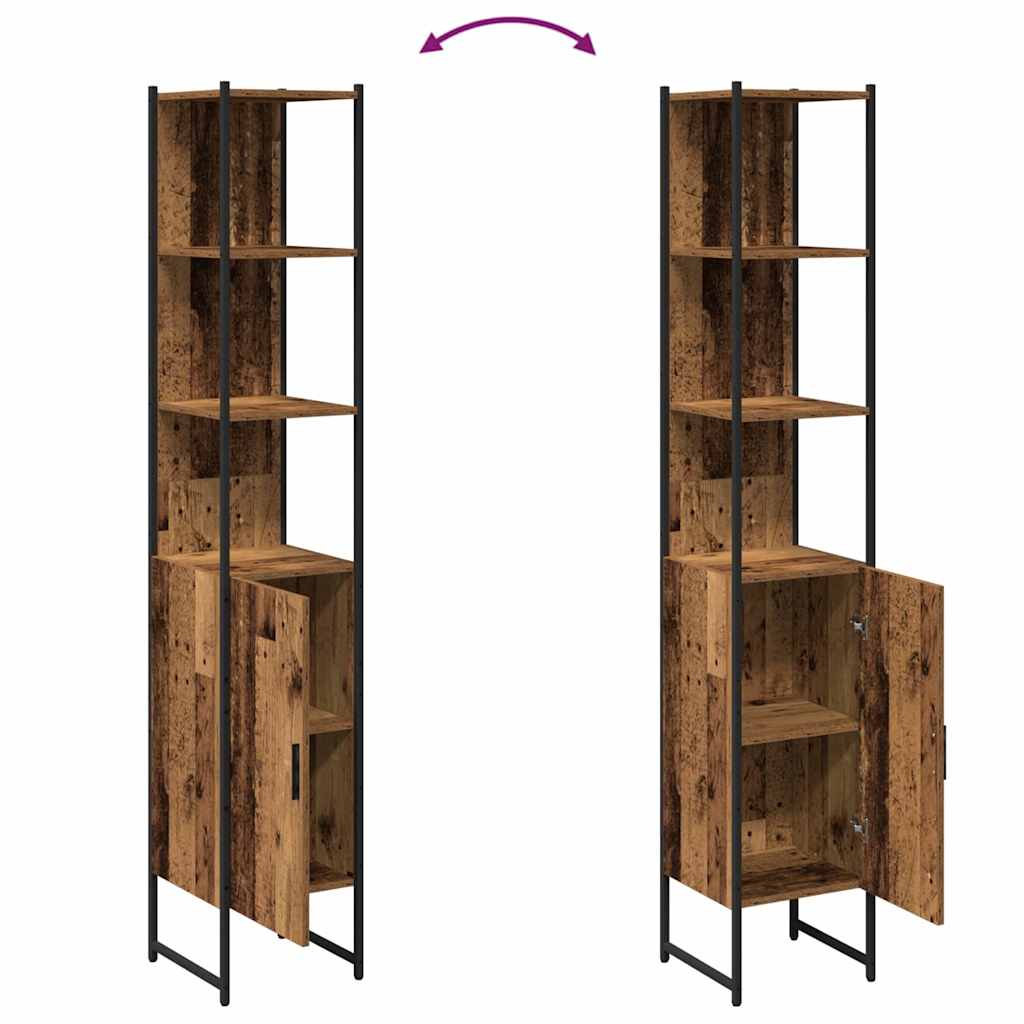 Badezimmerschrank Altholz 33 x 33 x 185,5 cm Holzwerkstoff