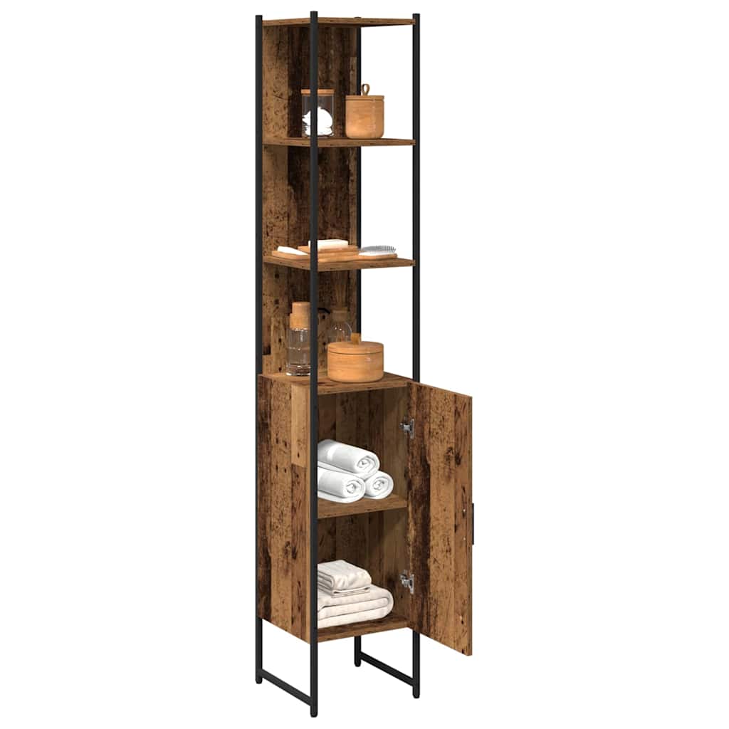 Badezimmerschrank Altholz 33 x 33 x 185,5 cm Holzwerkstoff