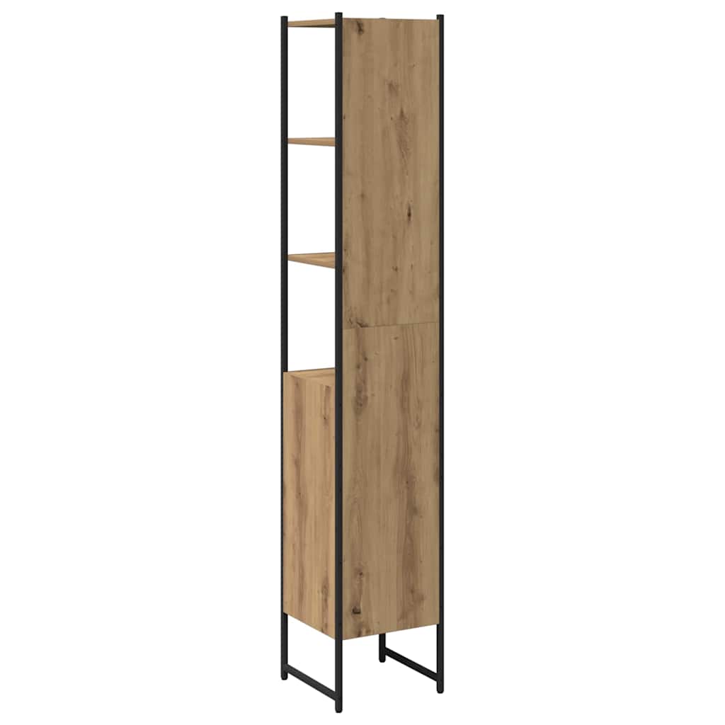 Badezimmerschrank mit Regal Artisan-Eiche 33 x 33 x 185,5 cm